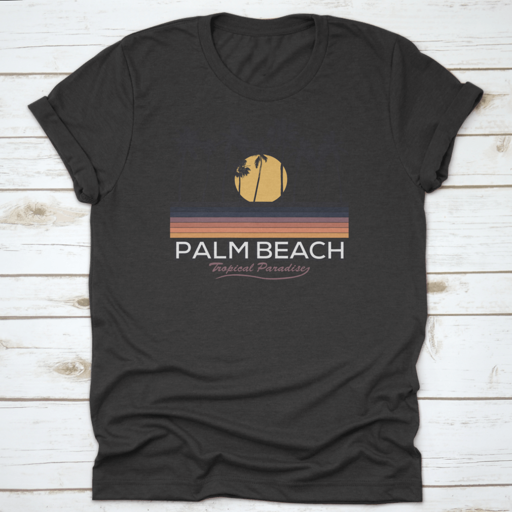 Palm Beach Vibes Artwork featuring a vibrant retro design, perfect for summer and island holidays.