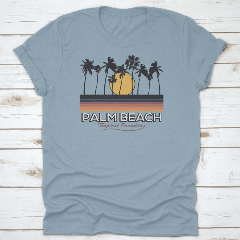Palm Beach Vibes Artwork featuring a vibrant retro design, perfect for summer and island holidays.