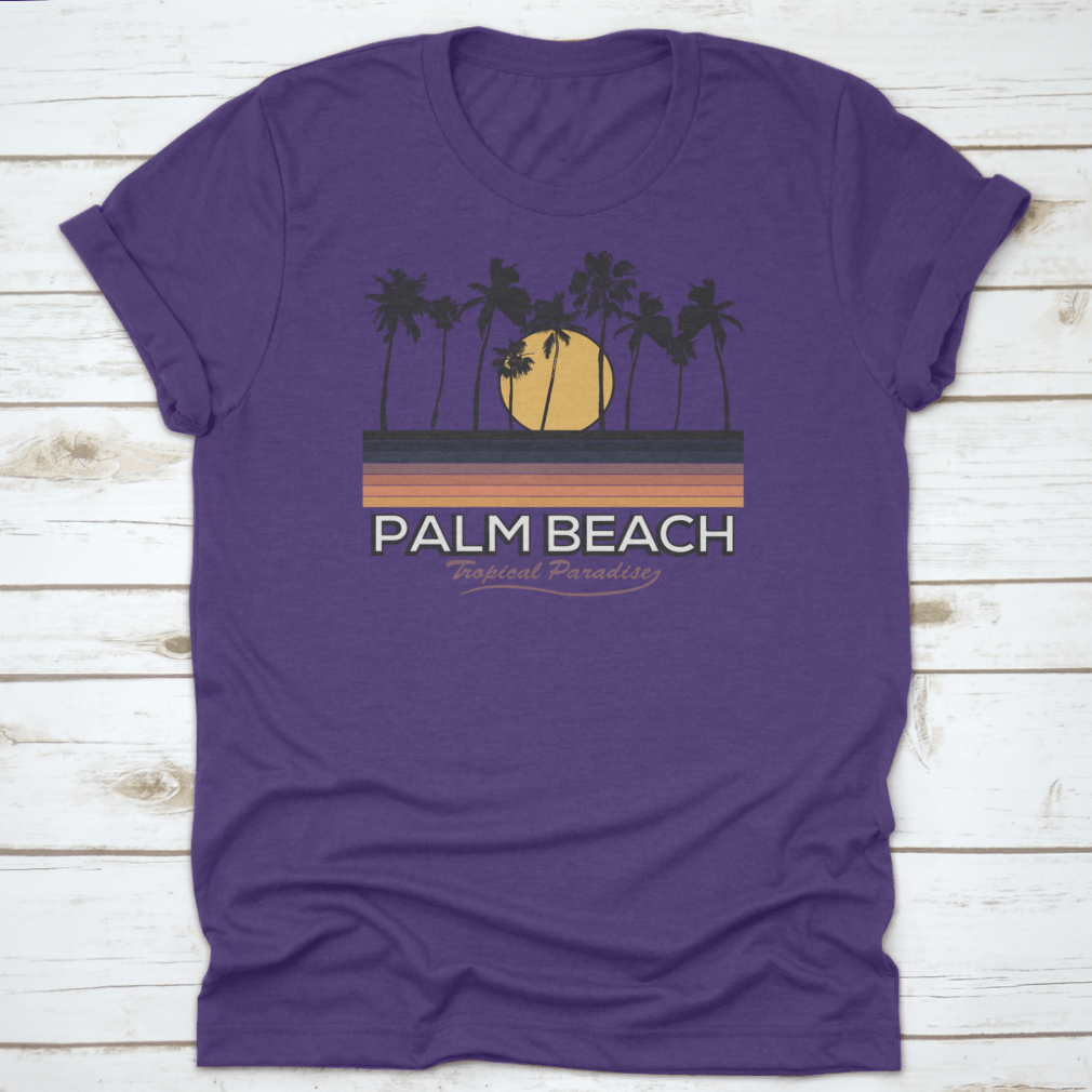 Palm Beach Vibes Artwork featuring a vibrant retro design, perfect for summer and island holidays.
