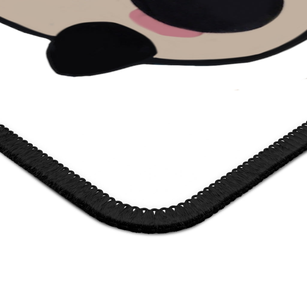 Panda Gaming Mouse Pad featuring vibrant designs and stitched edges, ideal for gaming and work.