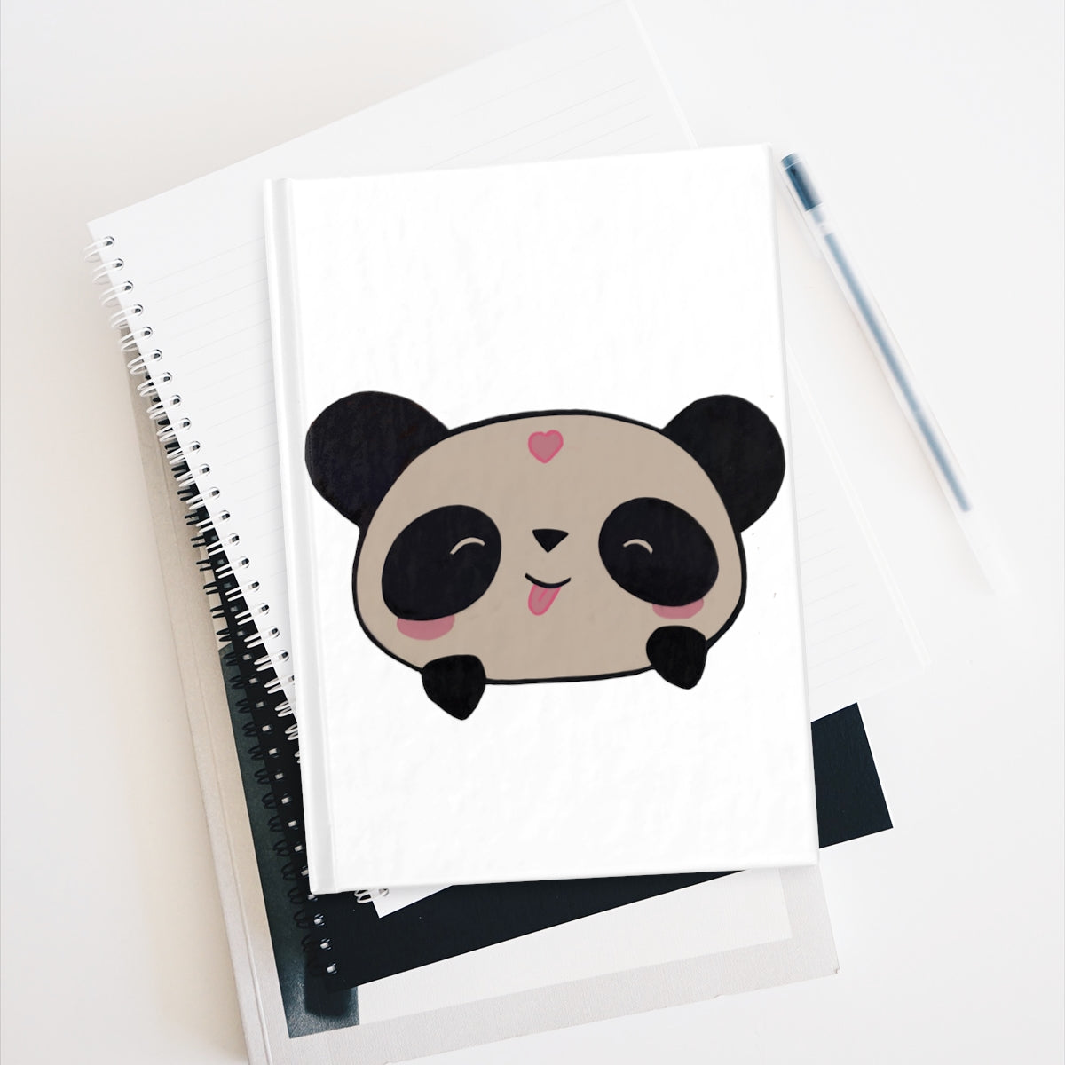 Panda Journal - Blank with colorful wraparound print and hardcover design, showcasing its blank pages for creativity.