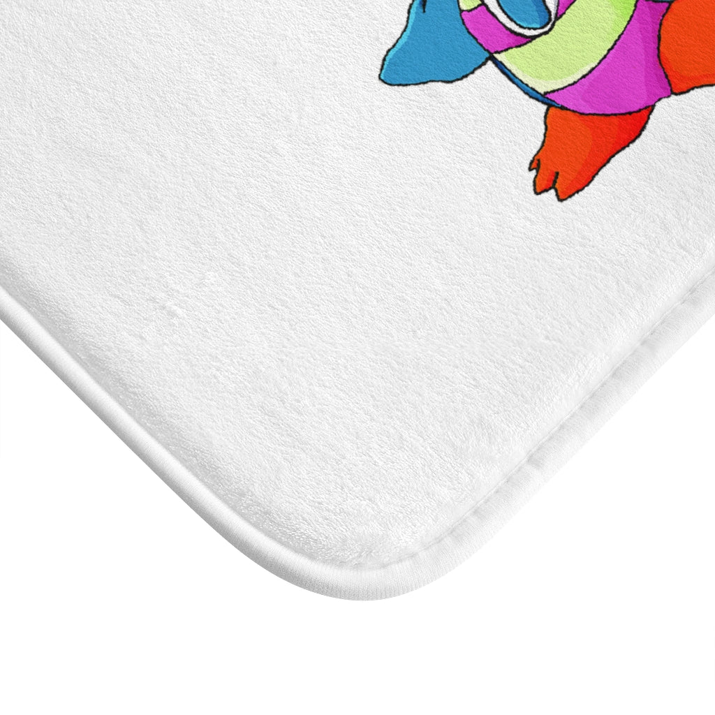 Penny Bath Mat featuring anti-slip backing and stylish design in a bathroom setting.