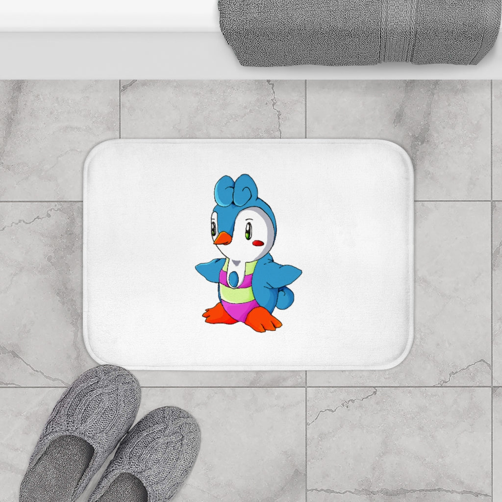 Penny Bath Mat featuring anti-slip backing and stylish design in a bathroom setting.