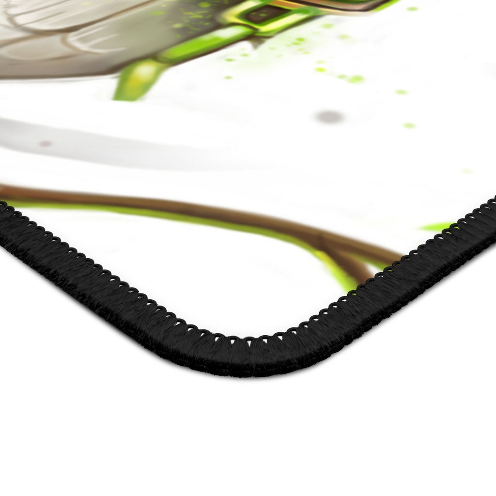 Pete the Sweet Little Bird Gaming Mouse Pad featuring vibrant colors and stitched edges, perfect for gaming and office use.