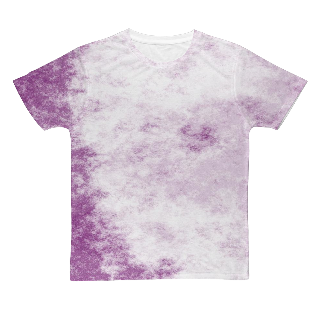 Classic Sublimation Adult T-Shirt made of 100% polyester, showcasing vibrant colors and a soft cotton-like feel, ideal for custom printing.