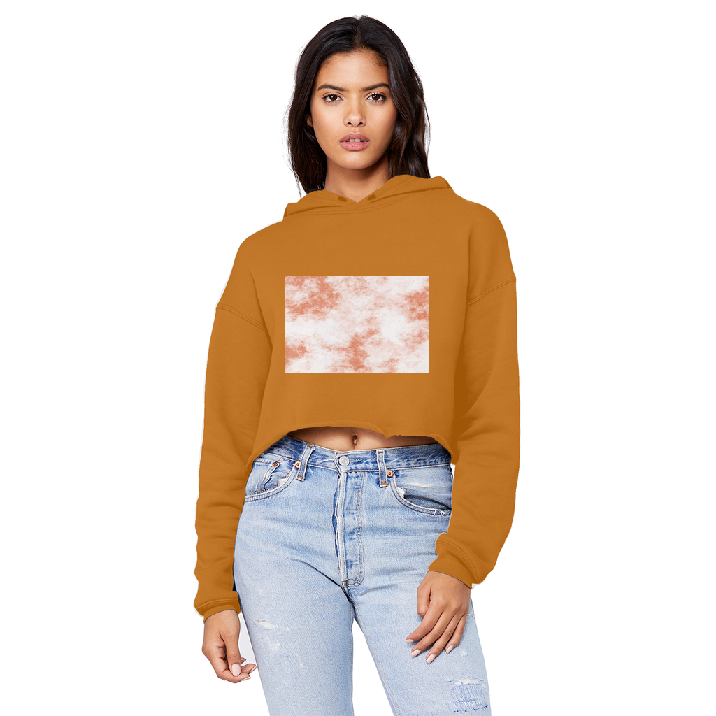 Unisex Cropped Raw Edge Boyfriend Hoodie in various colors, showcasing its relaxed fit and raw edge hem.