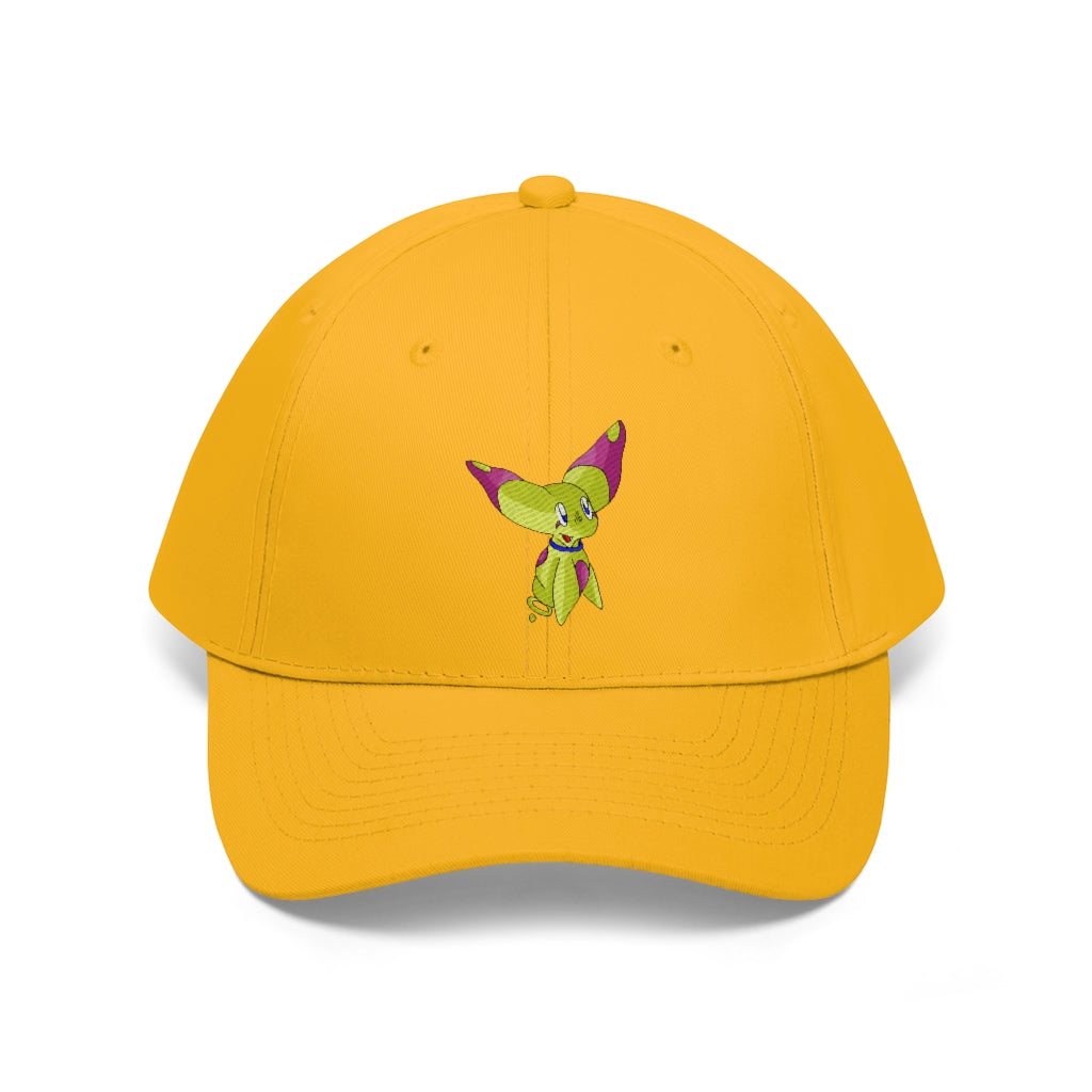Phaff Unisex Twill Hat in solid color, showcasing its 6-panel design and adjustable Velcro closure.