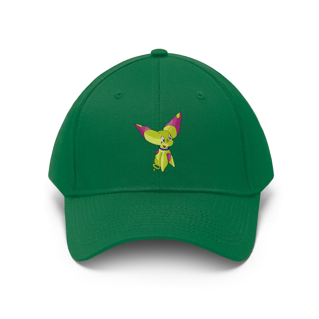 Phaff Unisex Twill Hat in solid color, showcasing its 6-panel design and adjustable Velcro closure.