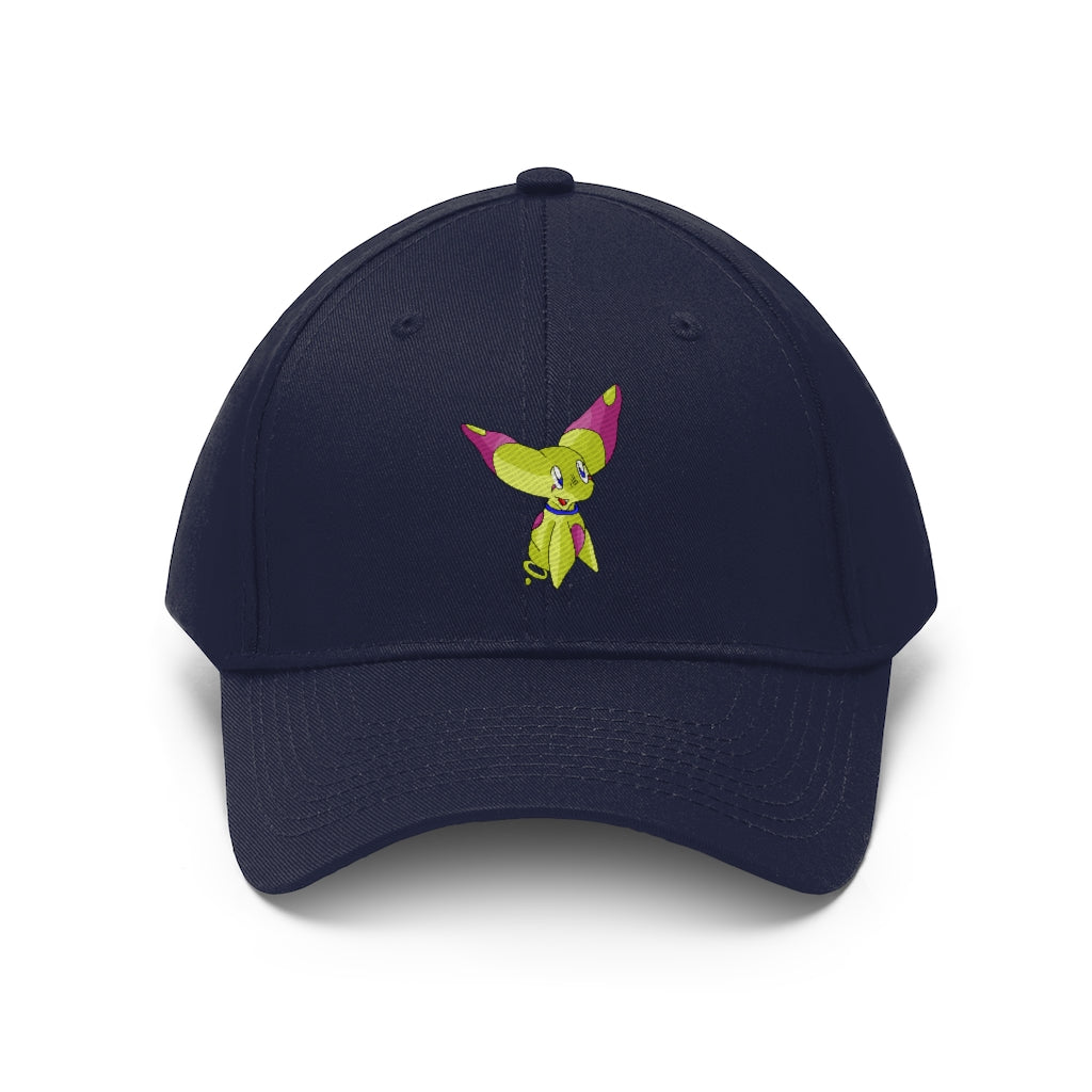 Phaff Unisex Twill Hat in solid color, showcasing its 6-panel design and adjustable Velcro closure.
