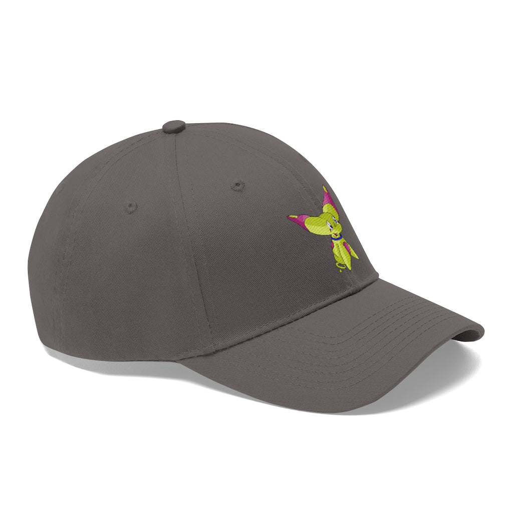Phaff Unisex Twill Hat in solid color, showcasing its 6-panel design and adjustable Velcro closure.