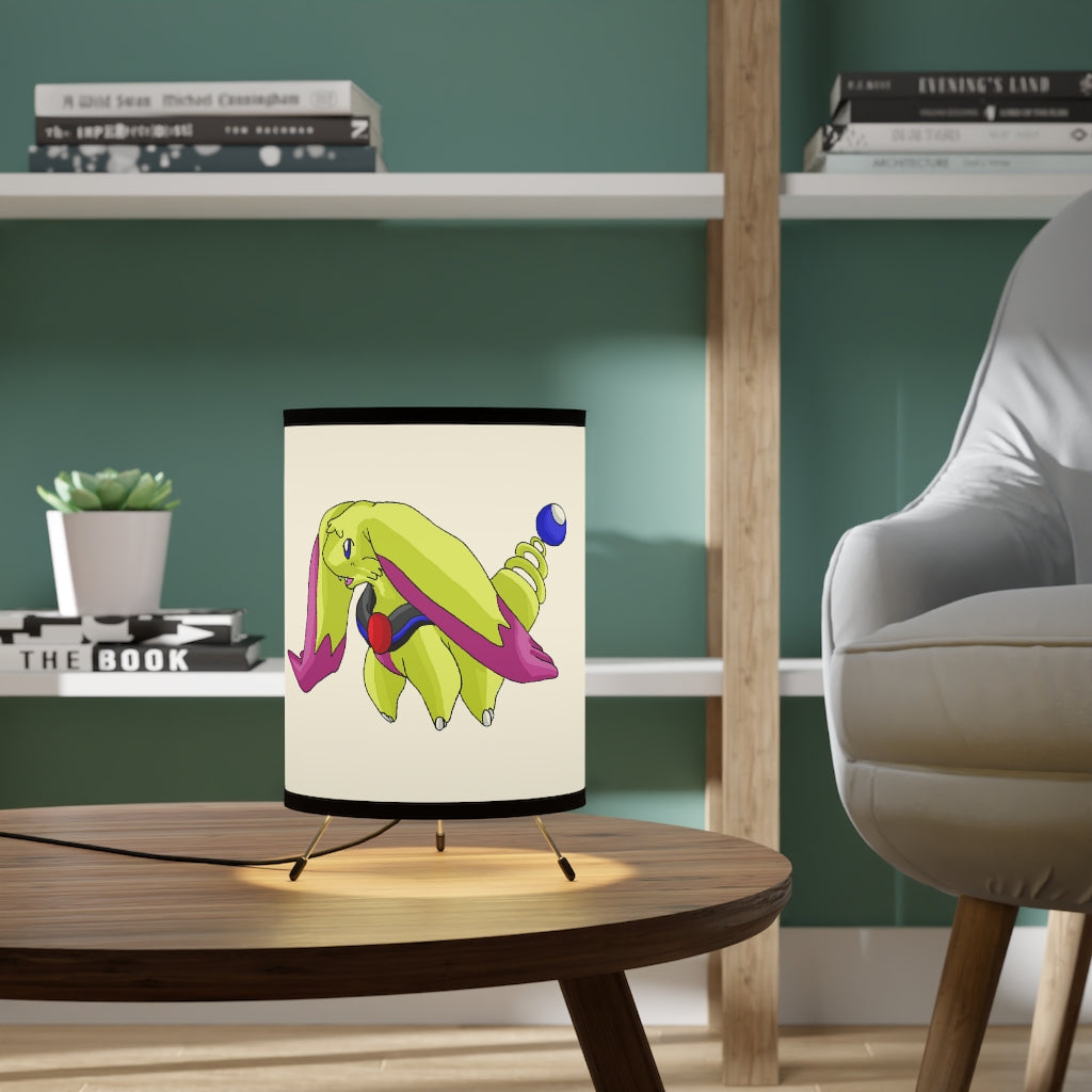 Phaffoff Tripod Lamp showcasing a galvanized steel base and a custom high-resolution printed shade, ideal for US and CA plug sockets.