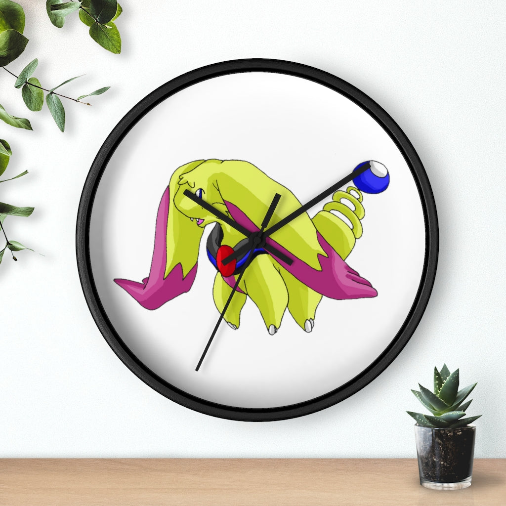 Phaffoff Wall Clock with wooden frame and plexiglass face, showcasing a stylish design for indoor use.