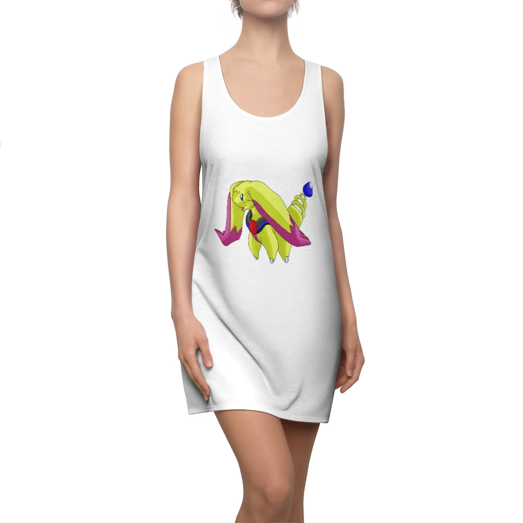 Phaffoff Women's Cut & Sew Racerback Dress showcasing a stylish and feminine design with a sporty fit, made from lightweight polyester.