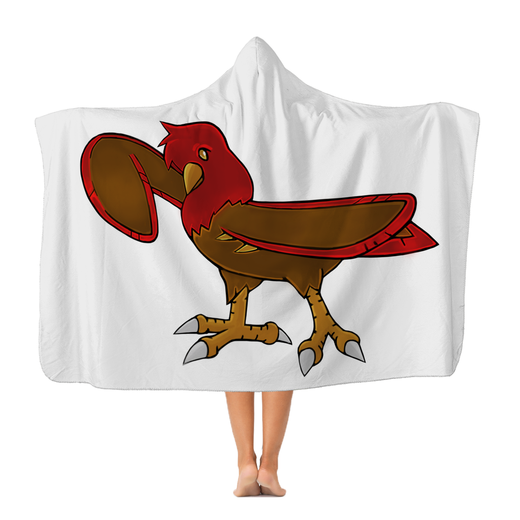 Pidgenna Classic Adult Hooded Blanket in soft polar fleece with integrated hood, showcasing vibrant colors and plush texture.