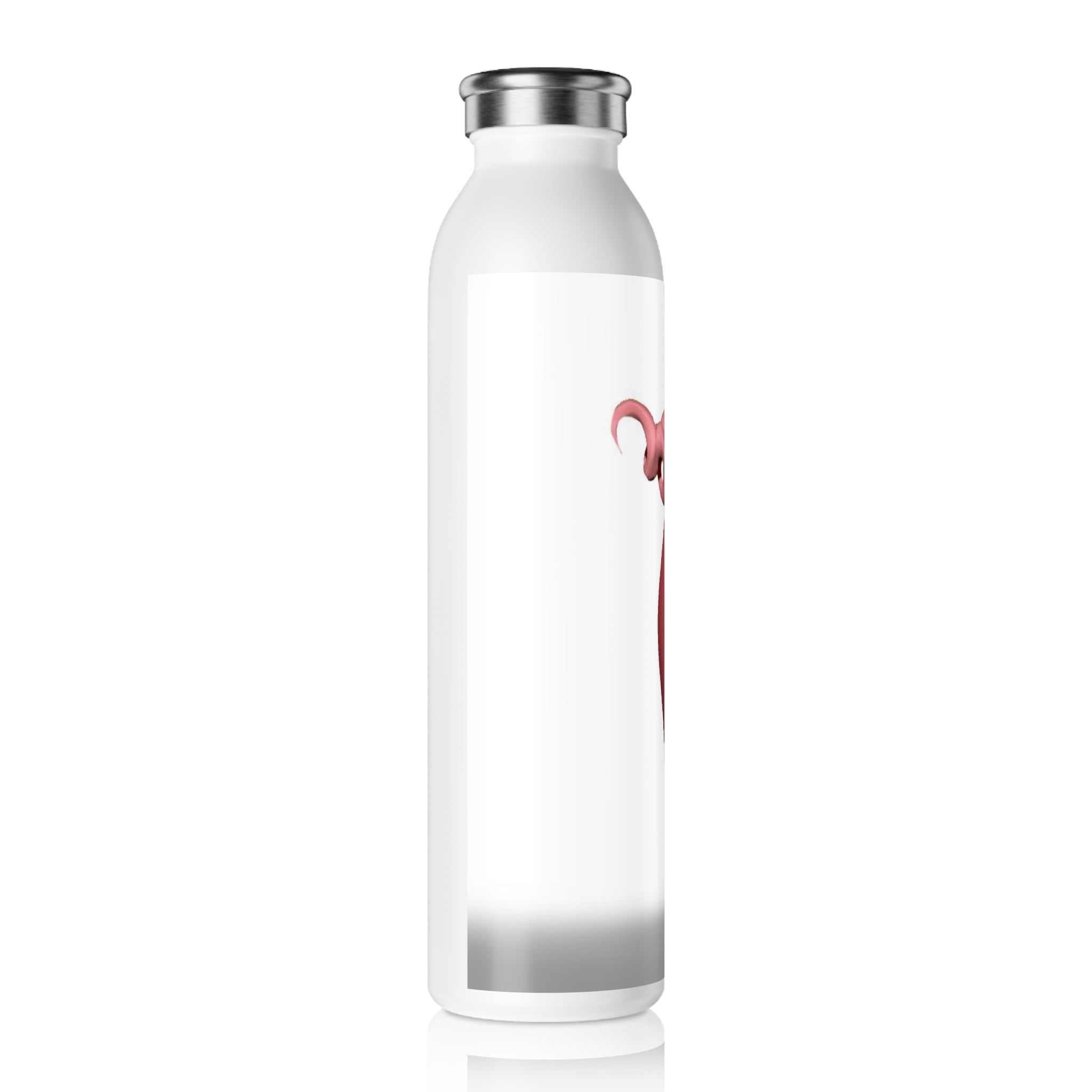 Pig Slim Water Bottle with matte finish and silver cap, showcasing customizable design options.