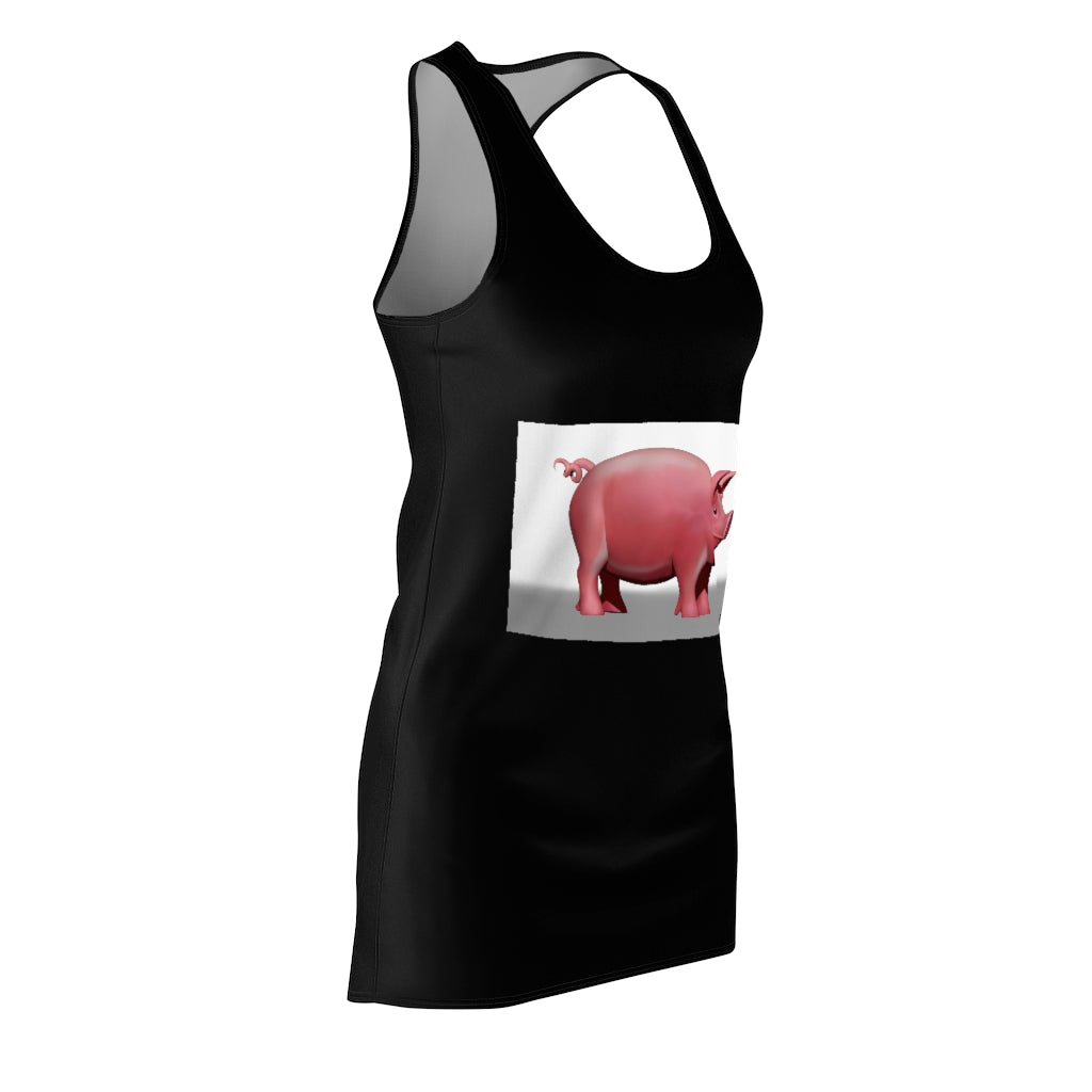 A stylish Pig Women's Cut & Sew Racerback Dress showcasing a feminine design and sporty fit, perfect for various occasions.