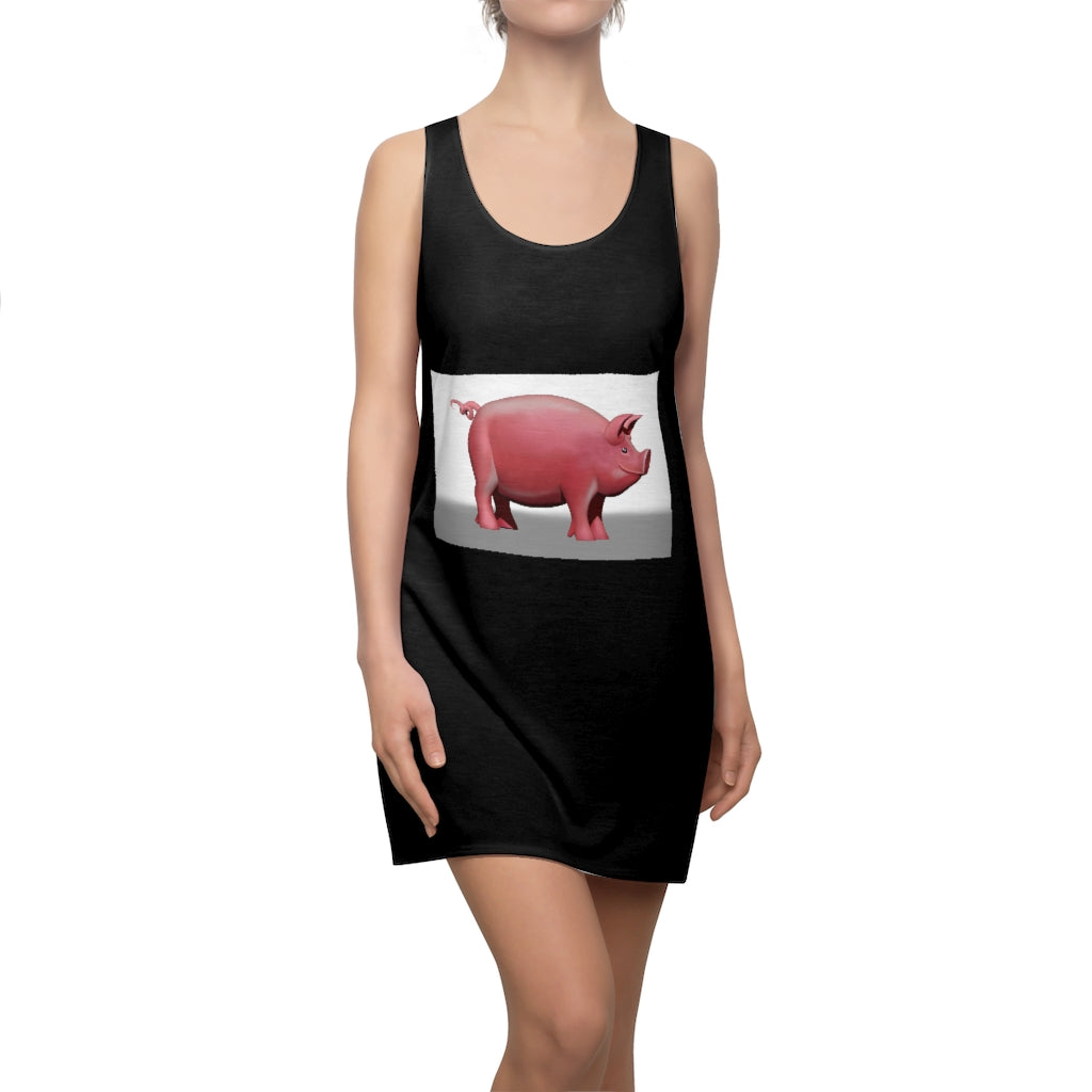 A stylish Pig Women's Cut & Sew Racerback Dress showcasing a feminine design and sporty fit, perfect for various occasions.