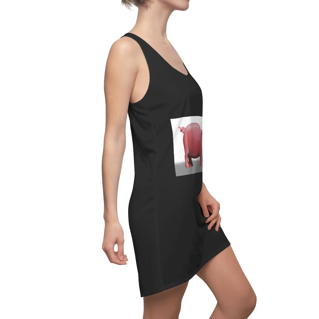 A stylish Pig Women's Cut & Sew Racerback Dress showcasing a feminine design and sporty fit, perfect for various occasions.
