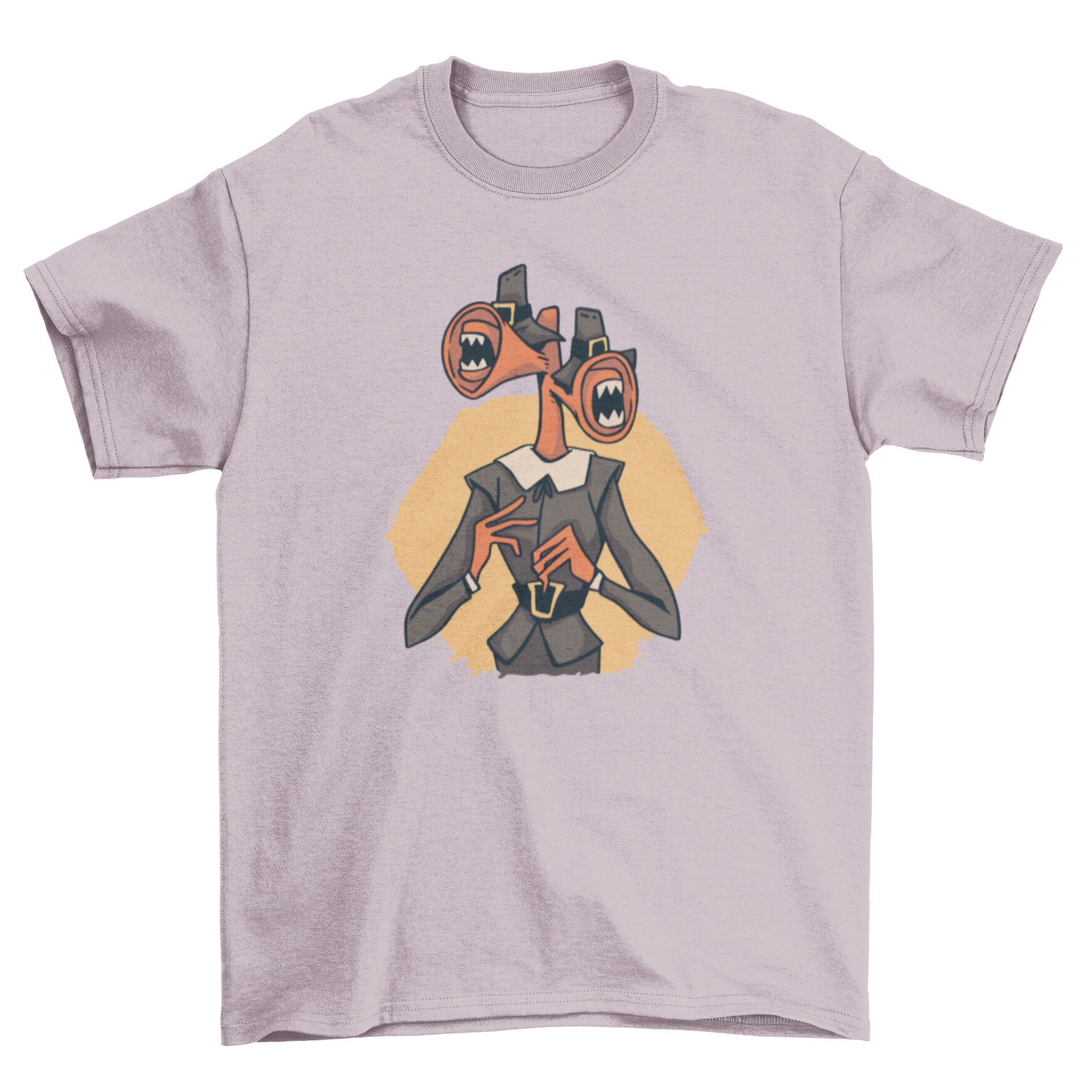 A spooky t-shirt featuring a monster dressed as a pilgrim, perfect for Thanksgiving celebrations.