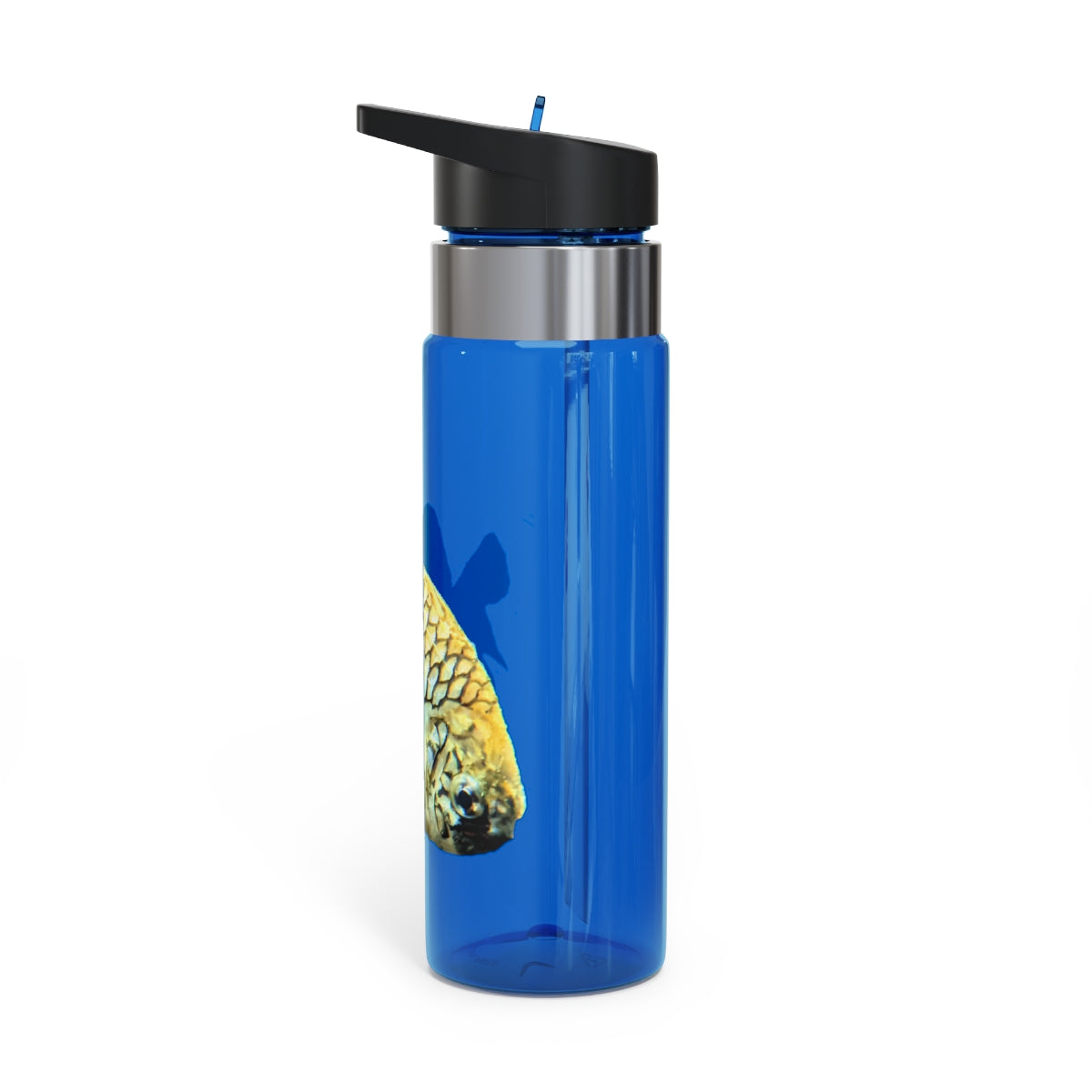 Pineapple Fish Kensington Tritan™ Sport Bottle, 20oz, featuring a vibrant design, screw-on lid, and carabiner hook for easy attachment.
