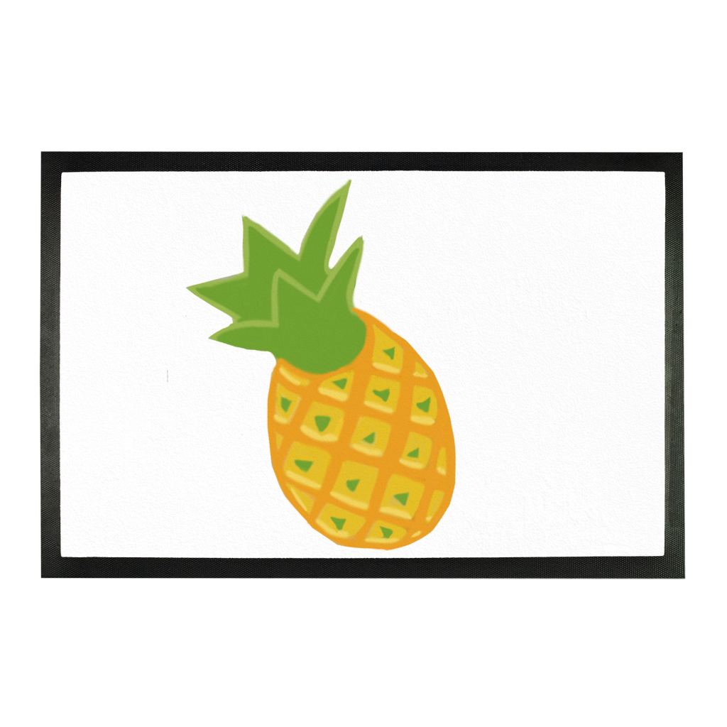Pineapple Sublimation Doormat featuring a vibrant pineapple design on a durable rubber base.