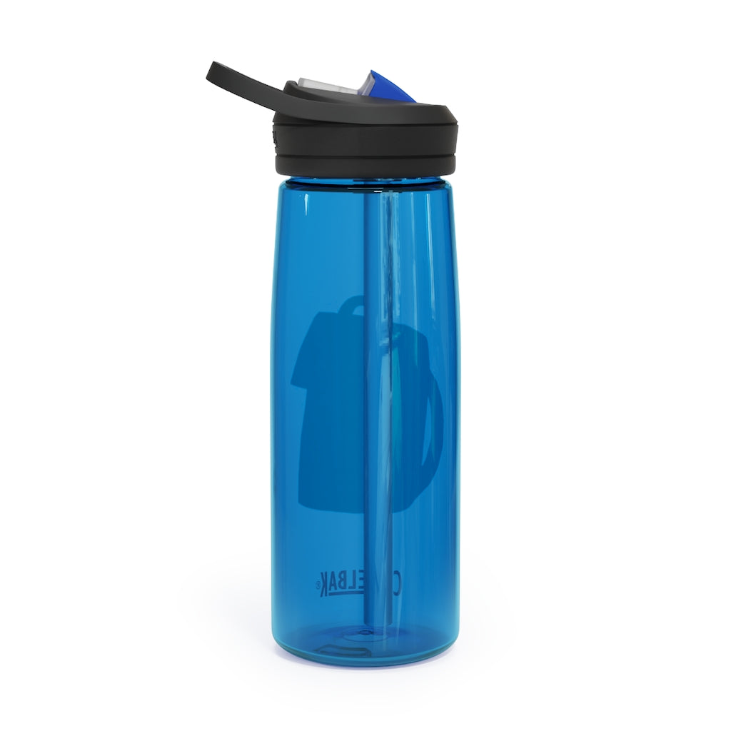 Pink CamelBak Eddy® Water Bottle in 20oz and 25oz sizes, showcasing its durable design and spill-proof biting valve.