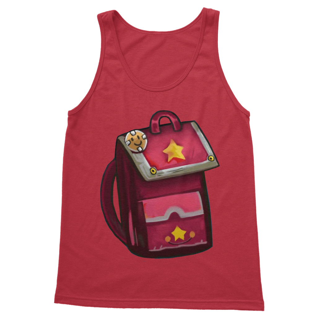 Pink Bag Classic Adult Vest Top featuring a unisex design, soft cotton fabric, and stylish rib knit trim.
