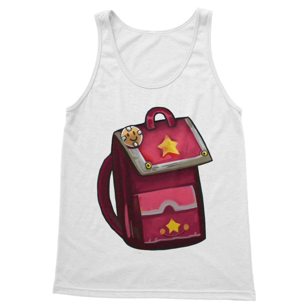 Pink Bag Classic Adult Vest Top featuring a unisex design, soft cotton fabric, and stylish rib knit trim.