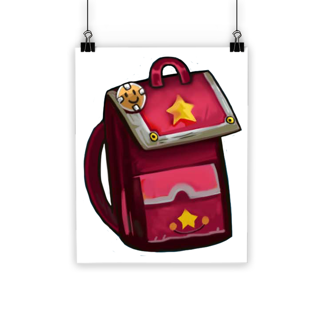 A vibrant Pink Bag Classic Poster featuring bright colors and a semi-gloss finish, suitable for indoor and outdoor display.