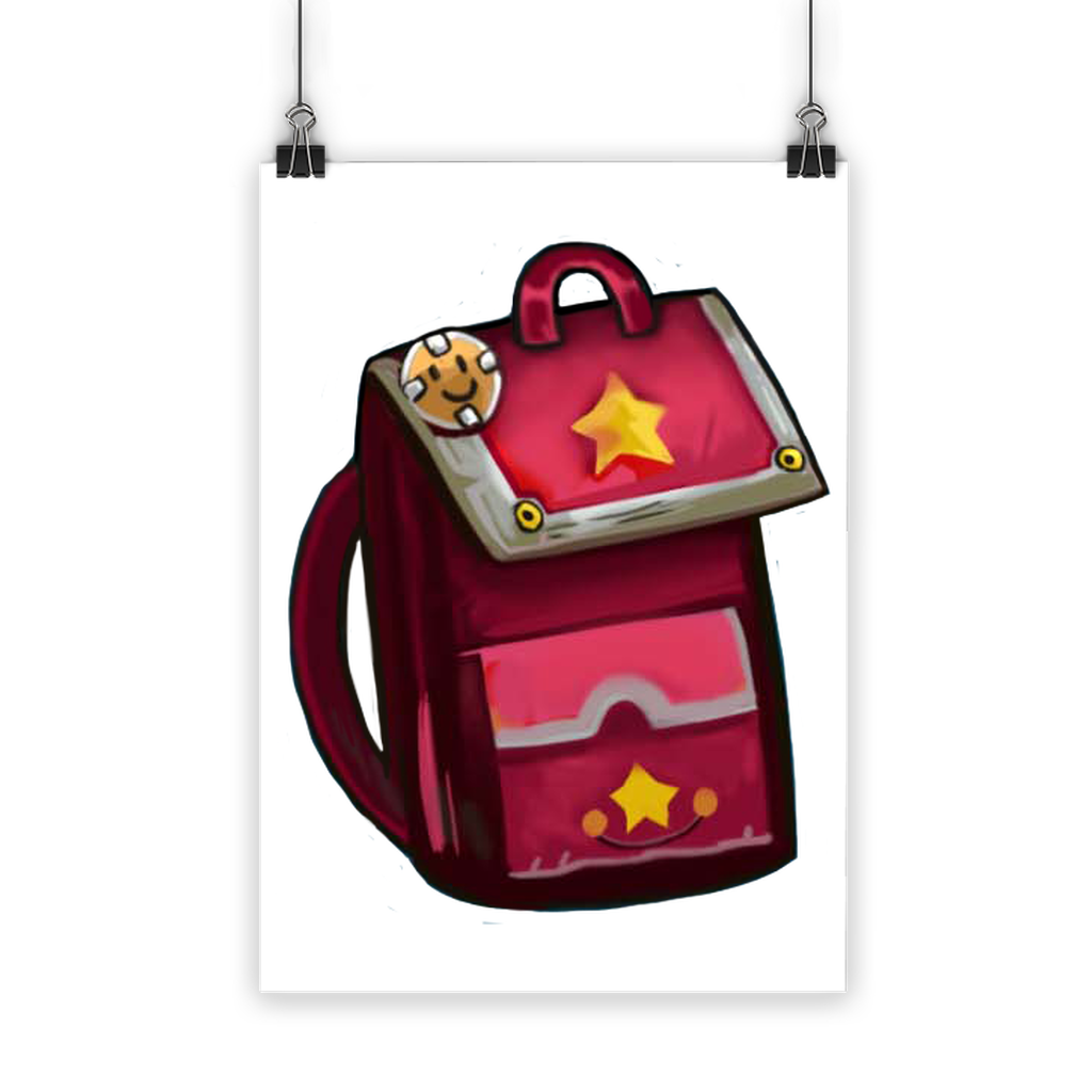 A vibrant Pink Bag Classic Poster featuring bright colors and a semi-gloss finish, suitable for indoor and outdoor display.