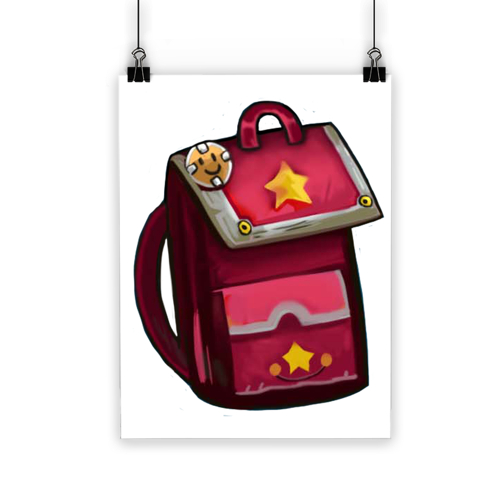 A vibrant Pink Bag Classic Poster featuring bright colors and a semi-gloss finish, suitable for indoor and outdoor display.