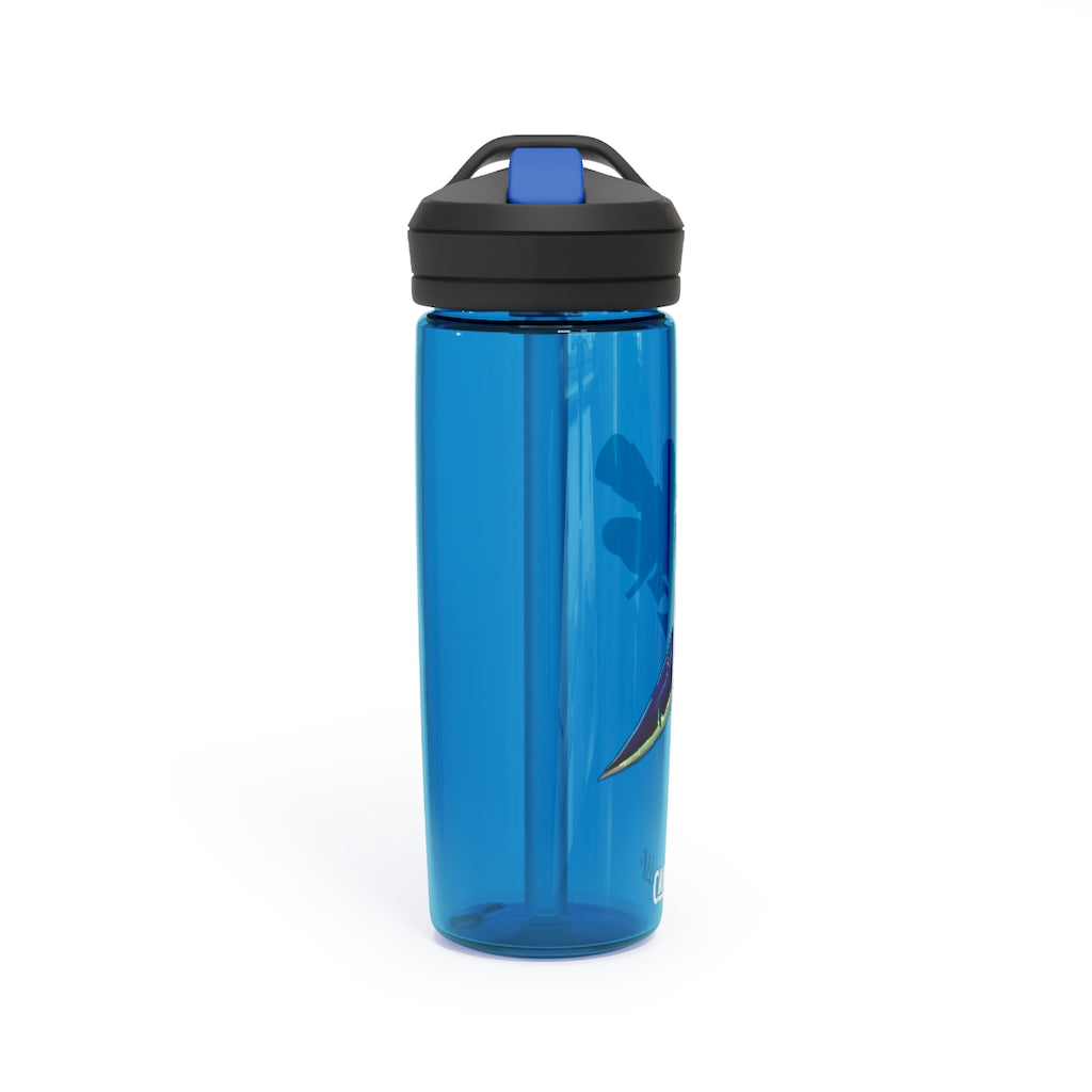 Pink Bow Sword CamelBak Eddy® Water Bottle in 20oz and 25oz sizes, showcasing its stylish design and durable construction.