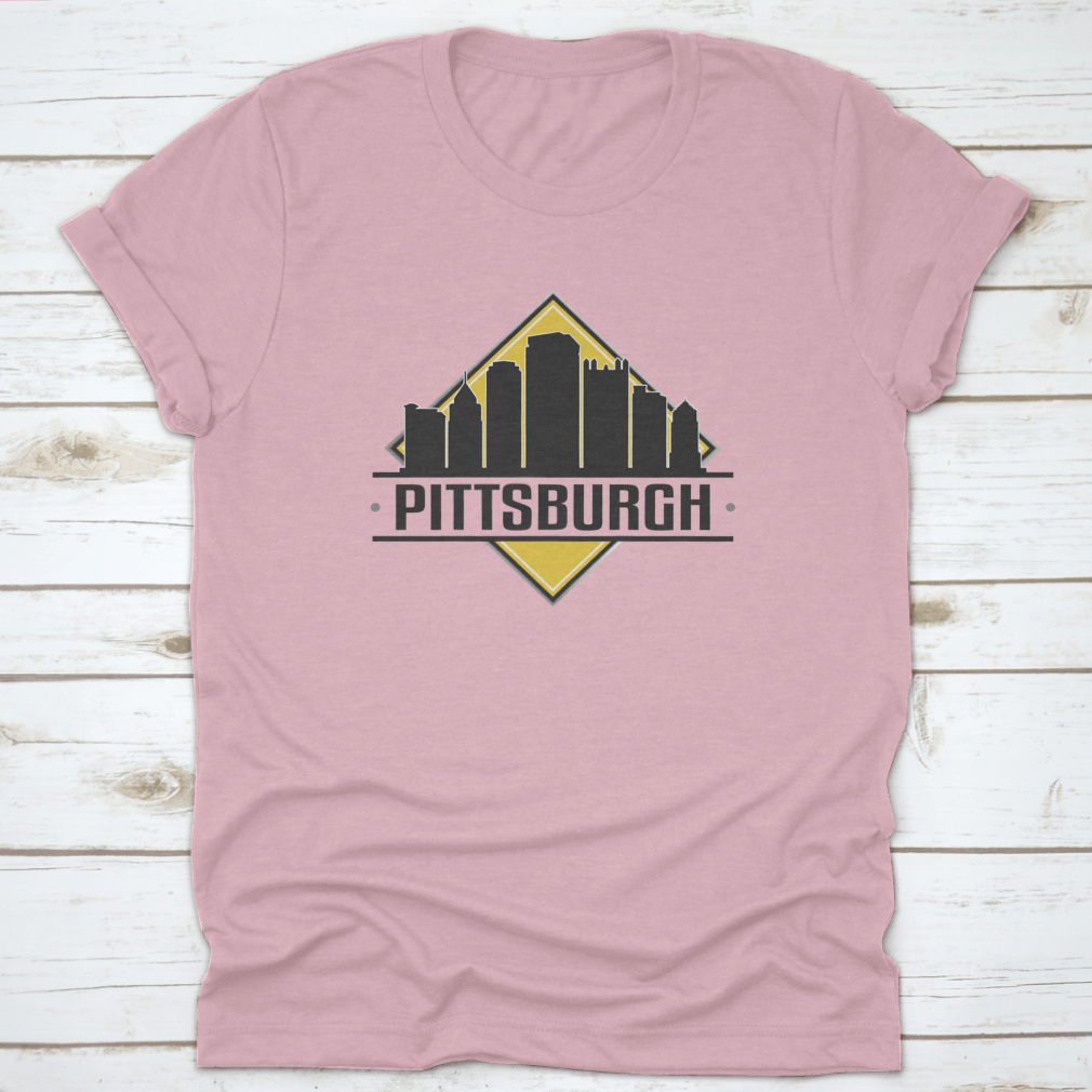 Pittsburgh Pennsylvania Skyline Logo featuring iconic buildings and landscape design.