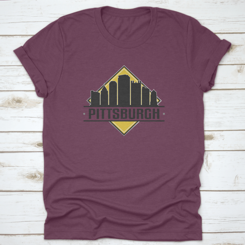 Pittsburgh Pennsylvania Skyline Logo featuring iconic buildings and landscape design.