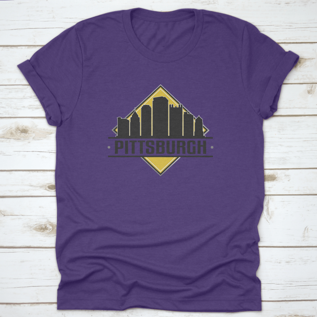 Pittsburgh Pennsylvania Skyline Logo featuring iconic buildings and landscape design.