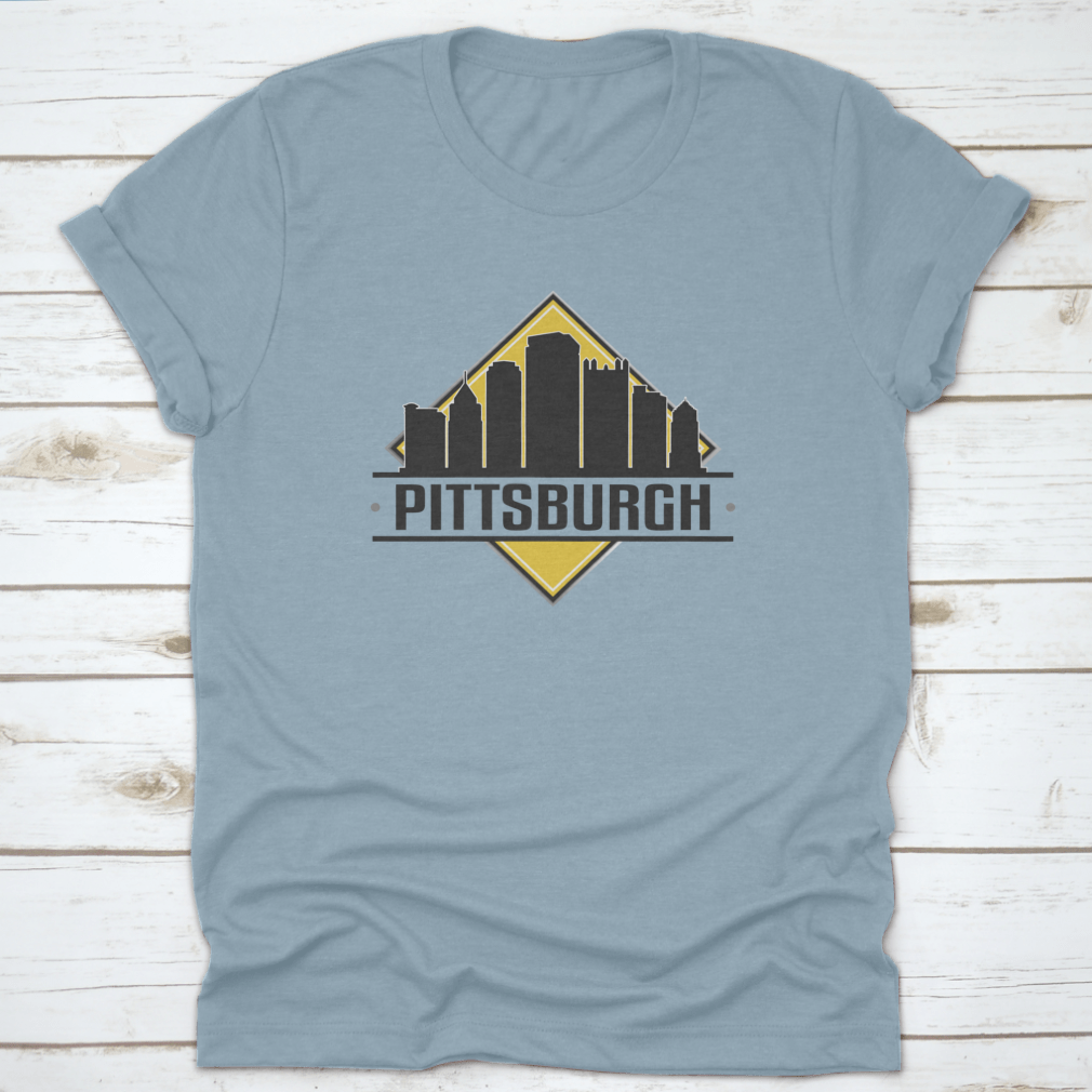 Pittsburgh Pennsylvania Skyline Logo featuring iconic buildings and landscape design.