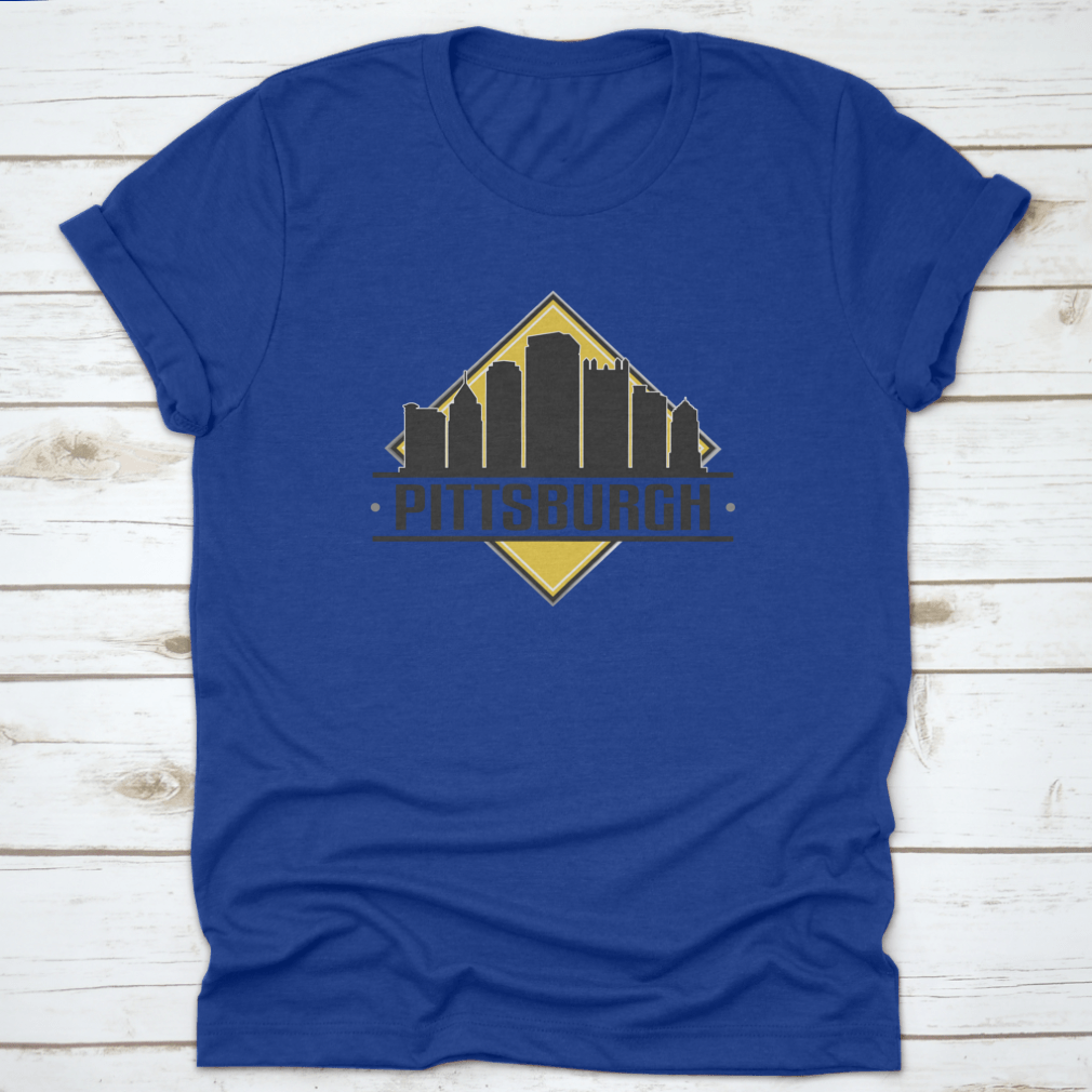 Pittsburgh Pennsylvania Skyline Logo featuring iconic buildings and landscape design.