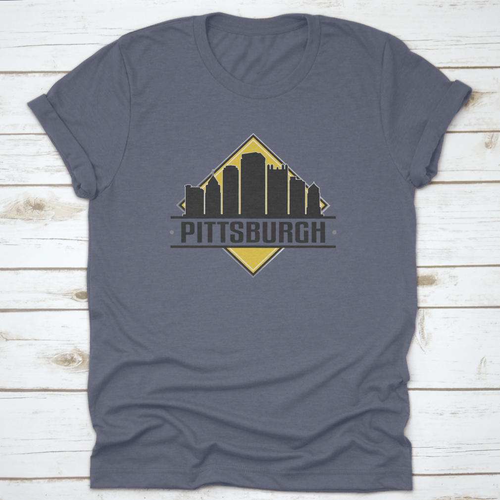 Pittsburgh Pennsylvania Skyline Logo featuring iconic buildings and landscape design.