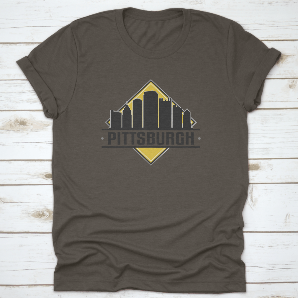 Pittsburgh Pennsylvania Skyline Logo featuring iconic buildings and landscape design.
