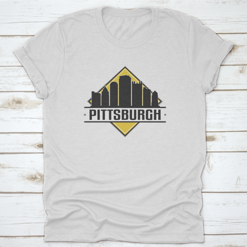 Pittsburgh Pennsylvania Skyline Logo featuring iconic buildings and landscape design.