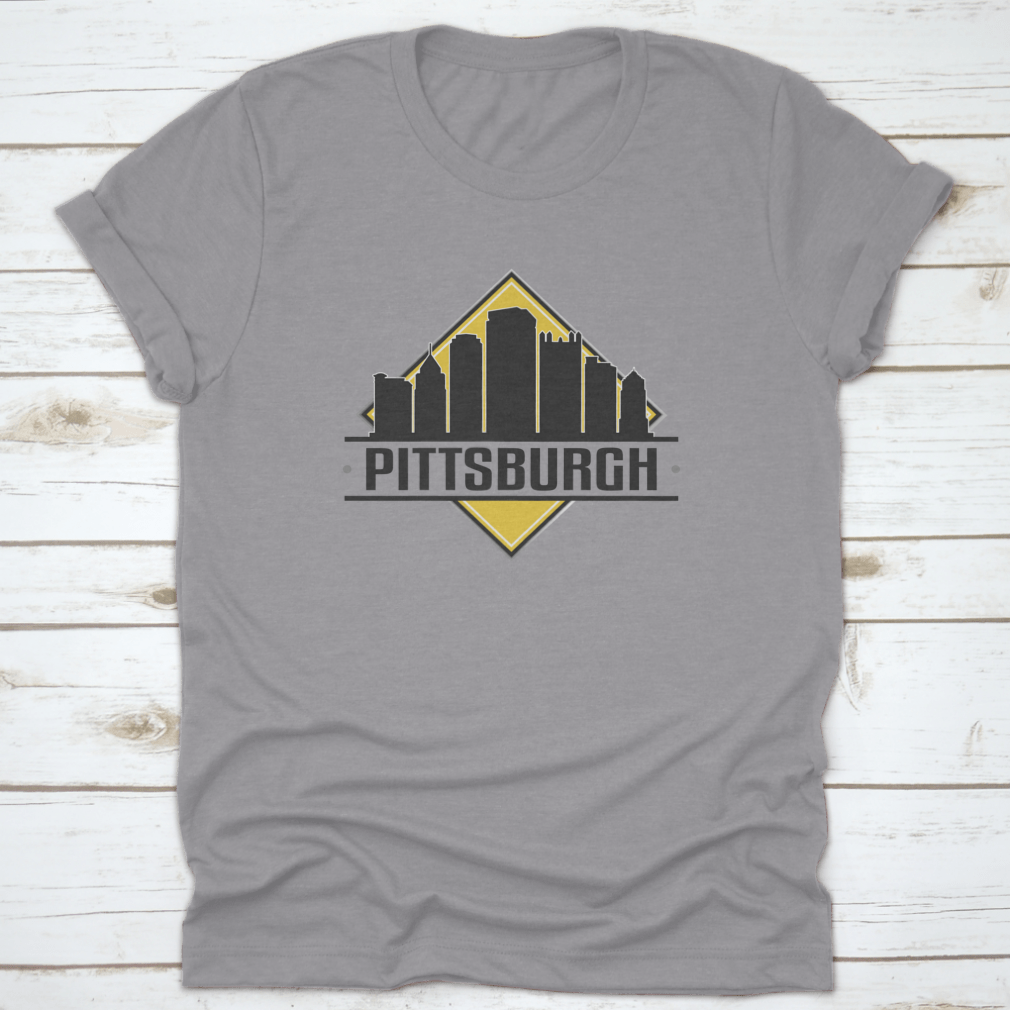 Pittsburgh Pennsylvania Skyline Logo featuring iconic buildings and landscape design.