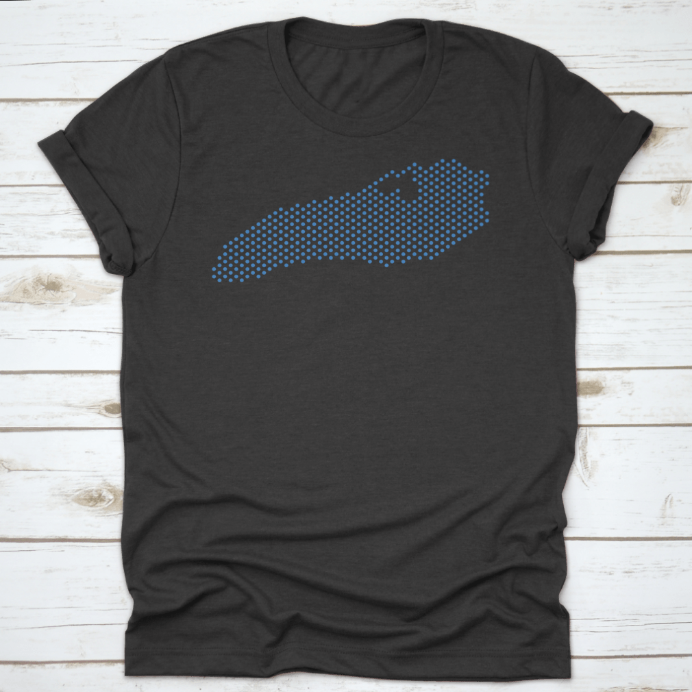 Pixel Ontario Lake Map showcasing geographical details in vibrant colors on a cotton fabric.