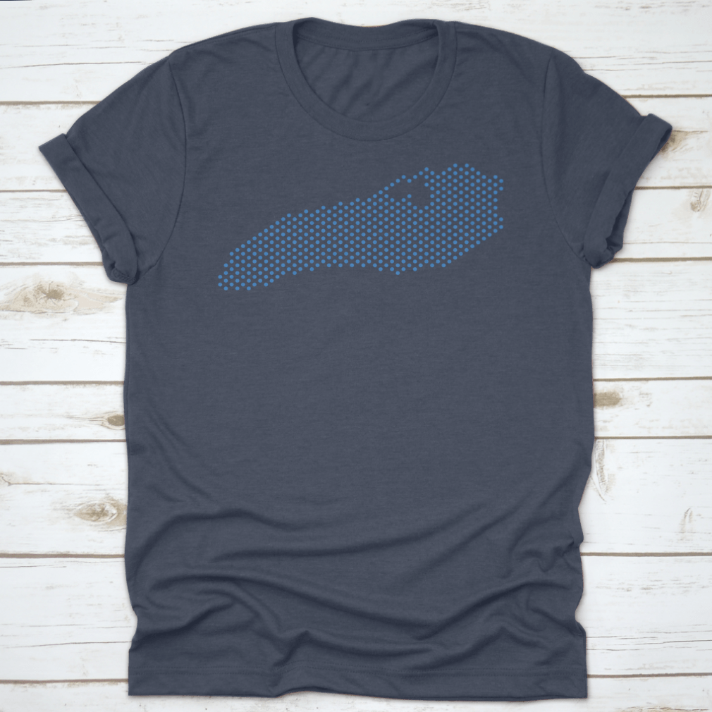 Pixel Ontario Lake Map showcasing geographical details in vibrant colors on a cotton fabric.