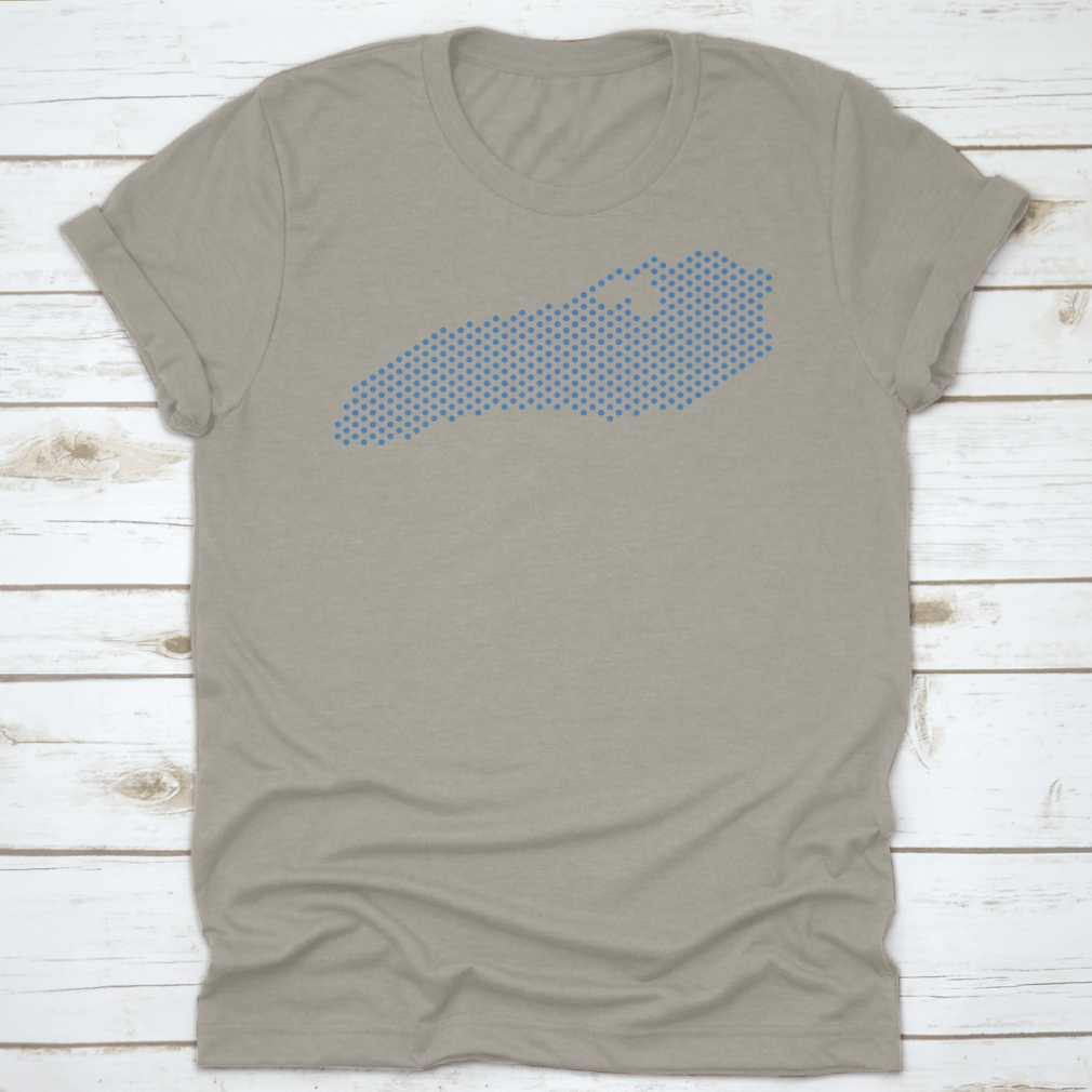 Pixel Ontario Lake Map showcasing geographical details in vibrant colors on a cotton fabric.