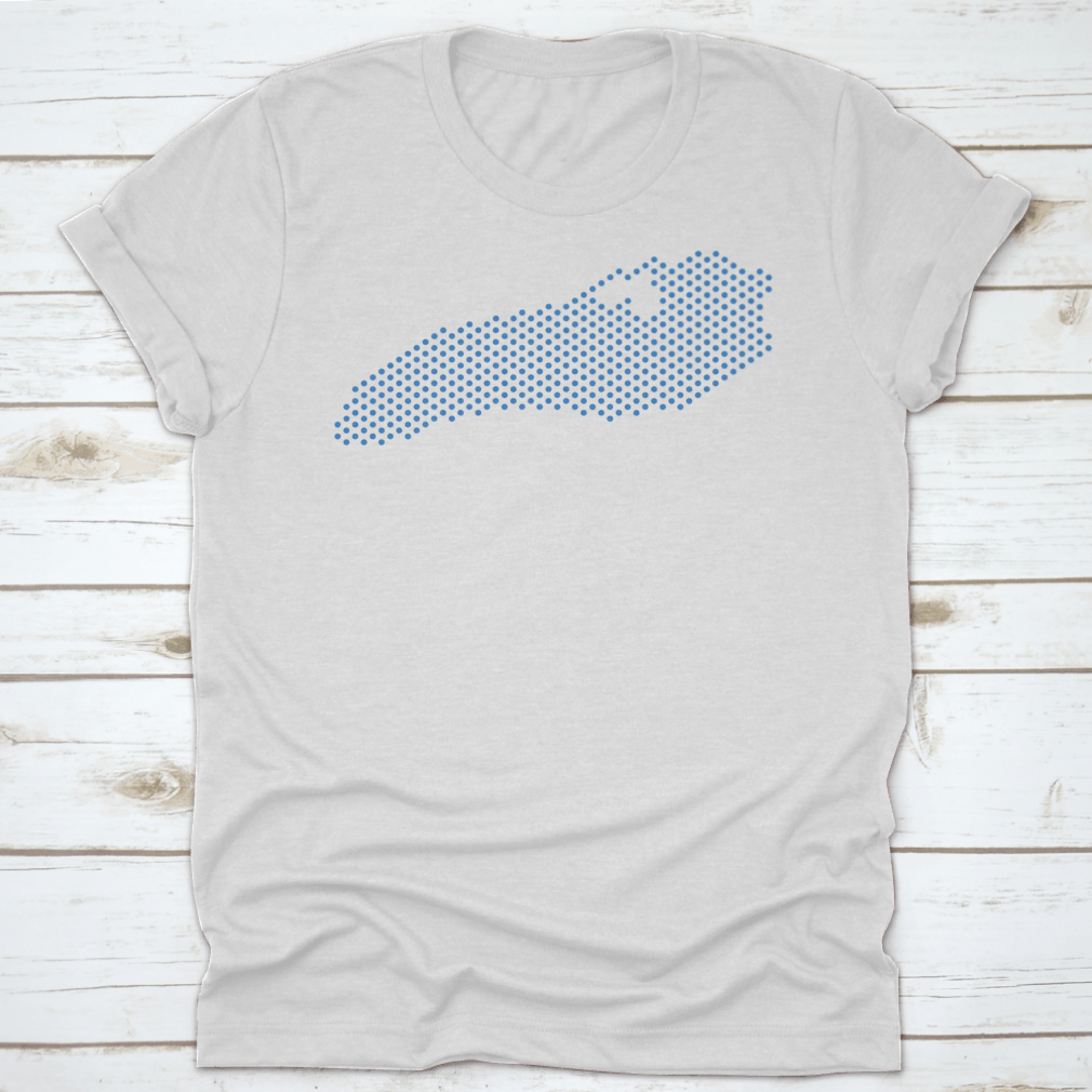 Pixel Ontario Lake Map showcasing geographical details in vibrant colors on a cotton fabric.