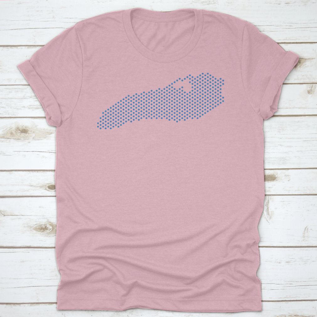 Pixel Ontario Lake Map showcasing geographical details in vibrant colors on a cotton fabric.