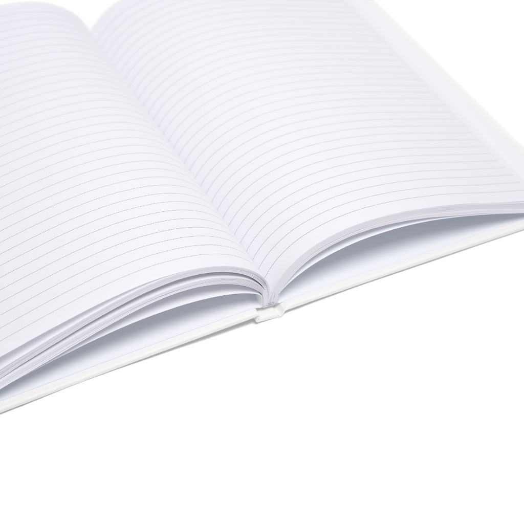 A5 hardcover journal featuring a colorful pizza design with casewrap binding and 128 pages.