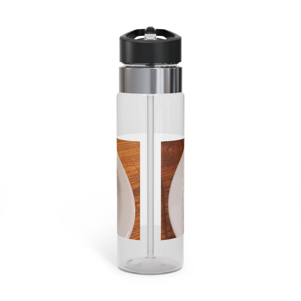 Pizza on Plate Kensington Tritan™ Sport Bottle, 20oz, featuring a customizable design, carabiner hook, and spill-resistant lid.