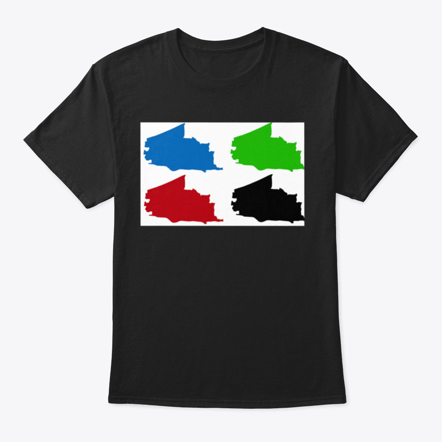 Plano City Map Silhouette T-shirt showcasing a stylish design representing Plano, Texas, made from high-quality cotton fabric.