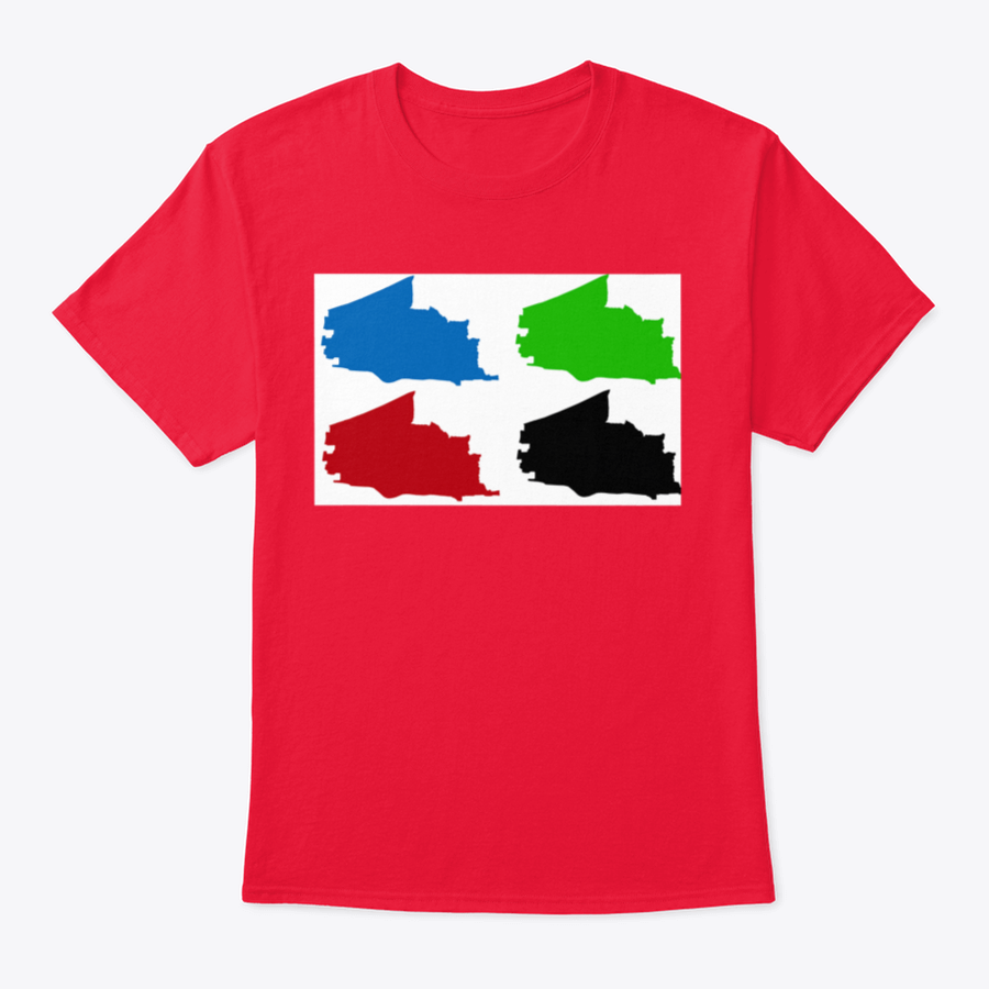 Plano City Map Silhouette T-shirt showcasing a stylish design representing Plano, Texas, made from high-quality cotton fabric.